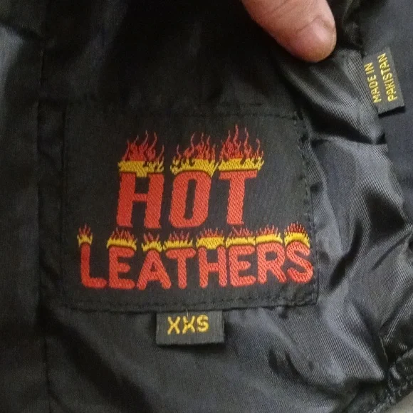 HOT LEATHERS XXS Genuine Black Leather Halter Top Motorcycle Vest - Picture 10 of 13